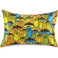 thumbnail image 1 of Coolnut Cute Mushrooms Satin Pillowcase for Hair and Skin Silk Pillowcase, Queen Size(20x30 inches) - Slip Cooling Satin Pillow Covers with Envelope Closure（599） Home Decor Gifts, 1 of 7