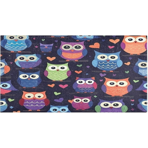 Coolnut Cute Owls Bath Mat, Dry Quickly Non Slip Absorbent Bath Rug, Soft Living Room Bedroom Home Floor Mats, Bath Mats for Bathroom, Tub and Shower 20" x 39" Home Decor