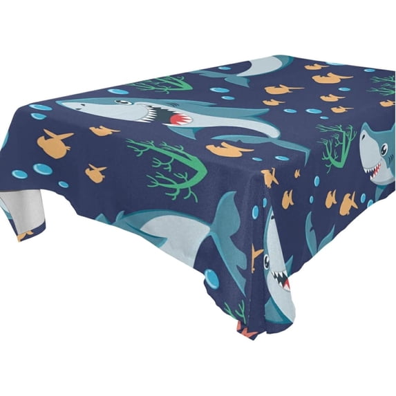 Coolnut Cute Print Tablecloth 60"x108", Waterproof Washable Polyester Square Table Cover, Durable Tablecloth for Kitchen Dining Table Party Decor