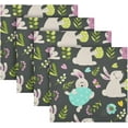 thumbnail image 1 of Coolnut Cute Rabbit Cloth Napkins Set of 6, Reusable Washable Polyester Dinner Table Napkins for Family, Weddings, Parties, Home Decor, 20 x 20 Inch Washcloth Gift, 1 of 7
