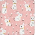 thumbnail image 1 of Coolnut Cute Rabbit Easter Napkins Dinner Napkins Cloth,Set of 4 20 x 20 Inch Soft Polyester Reusable Dinner Napkin for Family, Restaurant, Weddings, Parties, Holiday Dinner Home Decorative, 1 of 7