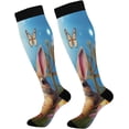thumbnail image 1 of Coolnut Cute Rabbits and Easter Eggs Compression Socks for Women&Men Circulation-Best Support for Nurses, Running, Athletic-1 Pairs Gift, 1 of 7