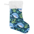thumbnail image 1 of Coolnut Cute Sea Creature Whale Bubble Seaweed Christmas Stockings 1PCS,Big Xmas Stockings Gift Decorations and Party Supplies,Used for Fireplace Decoration Socks Christmas Tree Decoration, 1 of 7
