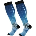 thumbnail image 1 of Coolnut Cute Snowman Compression Socks for Women Men 1 Pack, Knee High Stockings for Athletic Sports,Running,Travel (20-30mmHg), 1 of 7