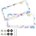 thumbnail image 1 of Coolnut Cute Space Print 2 Holes Car License Plate Frames 2PCS, Car License Plate Holder with Screw Caps Cover Set Automotive Exterior Parts Decoration for US Vehicles, 1 of 7
