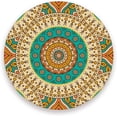 thumbnail image 1 of Coolnut Cyan Mandala Coasters for Drinks Set of 2, Absorbent Ceramic Drink Coaster with Cork Base for Wooden Coffee Table, Cool Housewarming Gift for Home Decor Gifts, 1 of 6