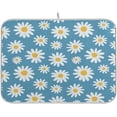 thumbnail image 1 of Coolnut Daisy Flower Kitchen Dish Drying Mat, 16'' x 18'' Super Absorbent Dish Drying Mat for Kitchen, Sink, Dining Table Home Decor, 1 of 7