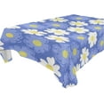 thumbnail image 1 of Coolnut Daisy Flower Tablecloth 60"x108", Waterproof Washable Polyester Square Table Cover, Durable Tablecloth for Kitchen Dining Table Party Decor, 1 of 7
