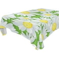 thumbnail image 1 of Coolnut Daisy Flower Tablecloth, Waterproof Washable Polyester Square Table Cover, Durable Tablecloth for Kitchen Dining Table Party Decor, 60"X 120", 1 of 7