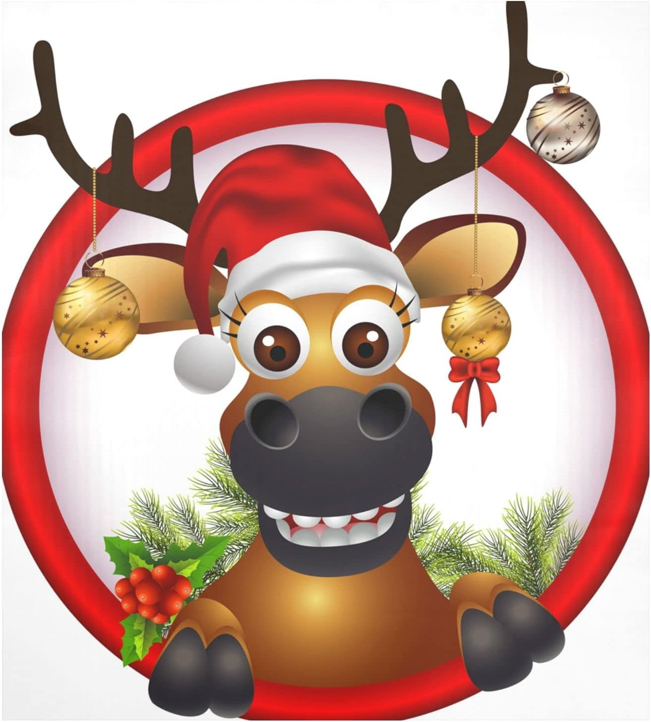 Coolnut Dishwasher Cover 23"Wx26"H ,Cute Christmas Calf