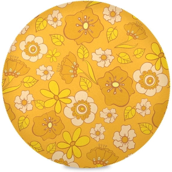 Coolnut Dog Round Placemats Washable Placemats Non-Slip Heat-Resistant Table Place Mats for Dining Kitchen Holiday Party Table 15.4"-4PCS Home Decor