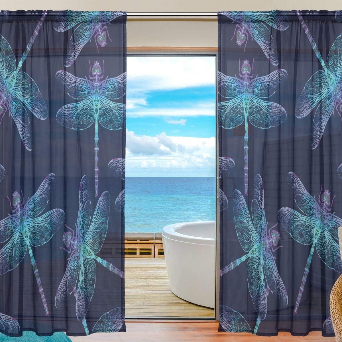 Dragonfly Sky Quilted Curtains NCU0DDK1777