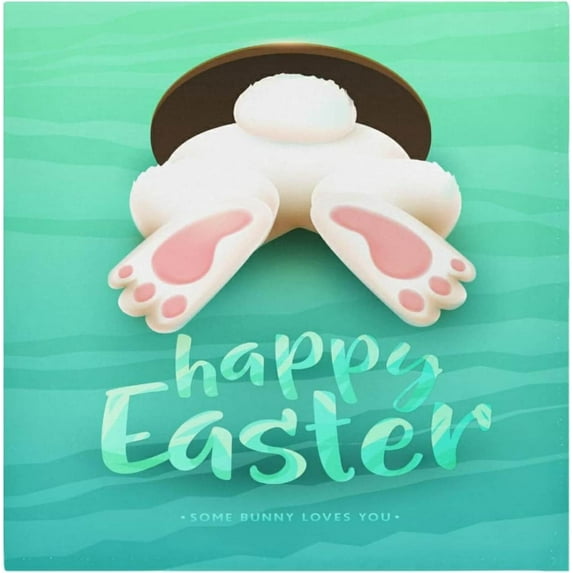 Coolnut Easter Cloth Napkins 1PCS,Easter Theme Pattern Soft and Skin Friendly Dinner Napkins Washable for Dinner, Hotel,Reunion,BBQ Party