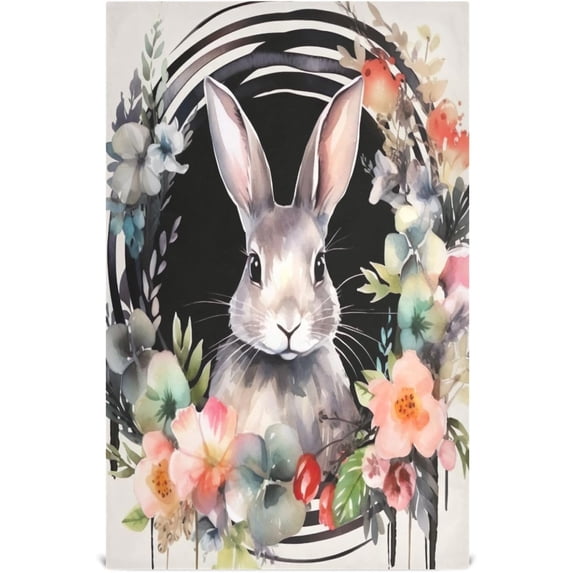 Coolnut Easter Cute Rabbit Kitchen Dish Towel Set 1Pcs,Dishcloths Sets Fast Drying Kitchen Towels Tea Towels Gift Set for Drying Cleaning Cooking Baking26 Wash cloth