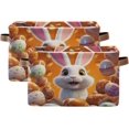 thumbnail image 1 of Coolnut Easter Cute Rabbit Large Storage Basket 2PCS,Cute Koala Collapsible Toy Storage Box Laundry Basket with Handle,Used for Home Closets, Offices, Bedrooms Halloweenation Home Decor, 1 of 7