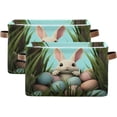 thumbnail image 1 of Coolnut Easter Cute Rabbit Large Storage Basket 2PCS,Cute Koala Collapsible Toy Storage Box Laundry Basket with Handle,Used for Home Closets, Offices, Bedrooms Halloweenation Home Decor, 1 of 7