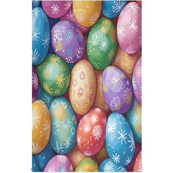 Coolnut Easter Eggs Kitchen Dish Towel Set,Drying Kitchen Towels Tea Towels Gift Set for Drying Cleaning Cooking Baking 4Pcs Wash cloth