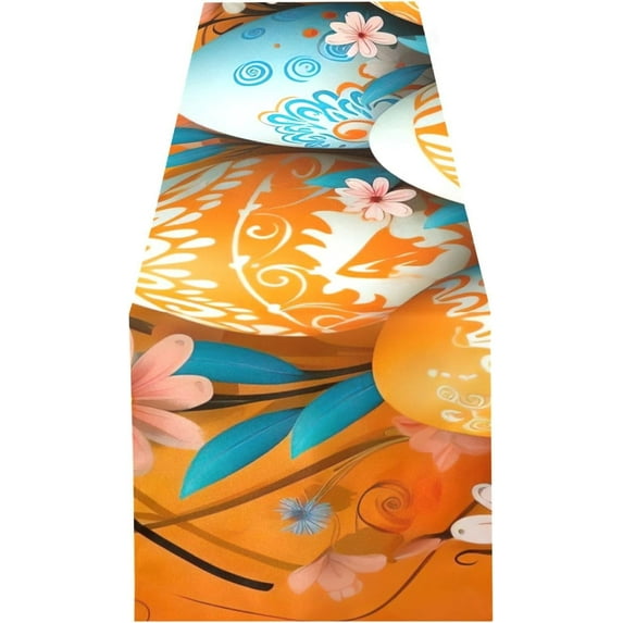 Coolnut Easter Eggs Table Runner 18x72in,Coffee Table Runners, Dresser Scarf, Outdoor Short Small Dining Table Runners, Geometric for Nightstand, Dinner Parties, Wedding498 Home Decor