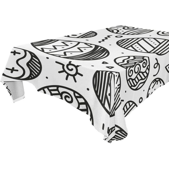 Coolnut Easter Eggs Tablecloth Rectangle Colorful Table Cloth Large Square Table Cover for Dining Kitchen Party 60"x108" Decor Gift