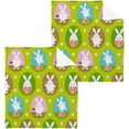 thumbnail image 1 of Coolnut Easter Rabbit Washcloths 4 Pack, Highly Absorbent Soft Cotton Fingertip Towels for Bathroom, Kitchen, Gym, Spa, Home Decor, 12 x 12 Inch Washcloth Gift, 1 of 7
