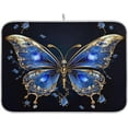 thumbnail image 1 of Coolnut Elegant Butterfly Dish Drying Mat for Kitchen Counter, Ultra Absorbent Reversible Microfiber Dishes Drying Rack Pad Heat-resistant Mats 16x18in Home Decor, 1 of 7