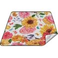 thumbnail image 1 of Coolnut Extra Large Outdoor Picnic Blanket, Sunflowers & Butterfly Waterproof Beach Blanket Sand Free Foldable Picnic Mat for Camping,Park,Beach,Hiking, 1 of 6