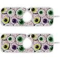 thumbnail image 1 of Coolnut Eyes Halloween Colorful Sink Splash Guard for Faucet 2 Packs Faucet Absorbent Mats, Faucet Handle Drip Catcher Quickly Drying Mat for Kitchen Counter Bathroom, 14.9"x5.5", 1 of 7