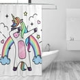 thumbnail image 1 of Coolnut Fantasy Dabbing Horse Unicorn Bath Shower Curtain Liners 60x72in 100% Polyester Waterproof Bath Curtain with Hooks, 1 of 6