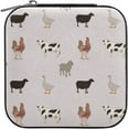 thumbnail image 1 of Coolnut Farm Animals Jewelry Box Portable PU Leather Jewelry Mini Case with Removable Tray Display Earrings Bracelets Rings Necklaces for Women Women Gifts, 1 of 7