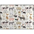 thumbnail image 1 of Coolnut Farm Animals Non-Slip Runner Rug Washable Soft Absorbent Living Room Rugs for Bedroom 80x58 Inches Home Decor, 1 of 7