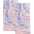 thumbnail image 1 of Coolnut Fingertip Hand Towels, Set of 2 Pcs Abstract Pink Marble Pattern Absorbent Face Bath Towels for Bathroom Kitchen, 30"x15", 1 of 6