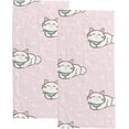 thumbnail image 1 of Coolnut Fingertip Hand Towels, Set of 2 Pcs Cute Cat with Paws Absorbent Face Bath Towels for Bathroom Kitchen, 30"x15", 1 of 6