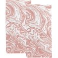 thumbnail image 1 of Coolnut Fingertip Hand Towels, Set of 2 Pcs Pink Pastel Marble Texture Absorbent Face Bath Towels for Bathroom Kitchen, 30"x15", 1 of 6