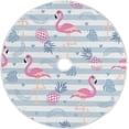 thumbnail image 1 of Coolnut Flamingo Christmas Tree Skirt Home Decoration Large Round Christmas Tree Skirt for Holiday Party Home Christmas Day Ornaments,35.4", 1 of 6