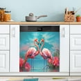 thumbnail image 1 of Coolnut Flamingo Dishwasher Magnet Cover Magnetic Dish Washer Front Door Cover Panel Decal Trimmable Magnet Sticker for Kitchen Appliance 20 x 26 Inch Home Decor, 1 of 5