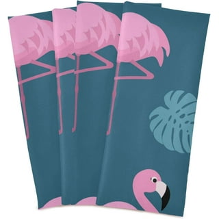 PBS Homegoods Est. 2018 Kitchen | Fall Flamingo Flock Together Kitchen Towels Set of 2, Fall Beach Kitchen Towels | Color: Blue/Pink | Size: 18” x 28”