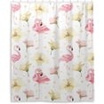 thumbnail image 1 of Coolnut Flamingo and Flower Shower Curtain Bathroom Decor Watercolor Shower Curtain Sets Fabric Cloth Bathroom Curtains with Hooks 60x72 Inch, 1 of 6