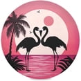 thumbnail image 1 of Coolnut Flamingos at Sunset Round Placemats Washable Placemats Non-Slip Heat-Resistant Table Place Mats for Dining Kitchen Holiday Party Table 15.4"-4PCS Home Decor, 1 of 7