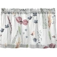 thumbnail image 1 of Coolnut Floral Kitchen Curtains 2 Panels, UV Protected Tier Curtains Half Window Curtains Kitchen Tiers for Guest Room Bathroom Sink Laundry Room Basement,24 x 27 Inch, 1 of 7