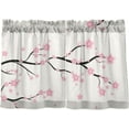 thumbnail image 1 of Coolnut Floral Kitchen Curtains 2 Panels, UV Protected Tier Curtains Half Window Curtains Kitchen Tiers for Guest Room Bathroom Sink Laundry Room Basement,24 x 27 Inch, 1 of 6