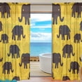 thumbnail image 1 of Coolnut Floral and Elephants Semi Sheer Curtains Window Voile Drapes Panels Treatment-55x78in for Living Room Bedroom Kids Room, 2 Pieces, 1 of 4