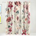 thumbnail image 1 of Coolnut Flower Leaf Bouquet Blackout Curtain for Bedroom, 2 Panels Thermal Insulated Blackout Drapes Long Darkening Curtains with Grommets for Living Room 55 x 72 Inch, 1 of 5