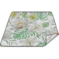 thumbnail image 1 of Coolnut Flower Palm Leaves Large Picnic & Outdoor Beach Blanket, Waterproof Foldable Sandproof 3-Layer Picnic Mat for Camping,Hiking,Travel,Park,Concerts,78"x78", 1 of 6