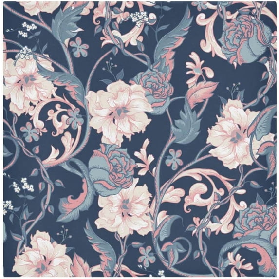 Coolnut Flower Pattern Cloth Napkins Set of 1,Reusable Washable Polyester Dinner Table Napkins for Kitchen,Dining,Restaurant,Party Decoration