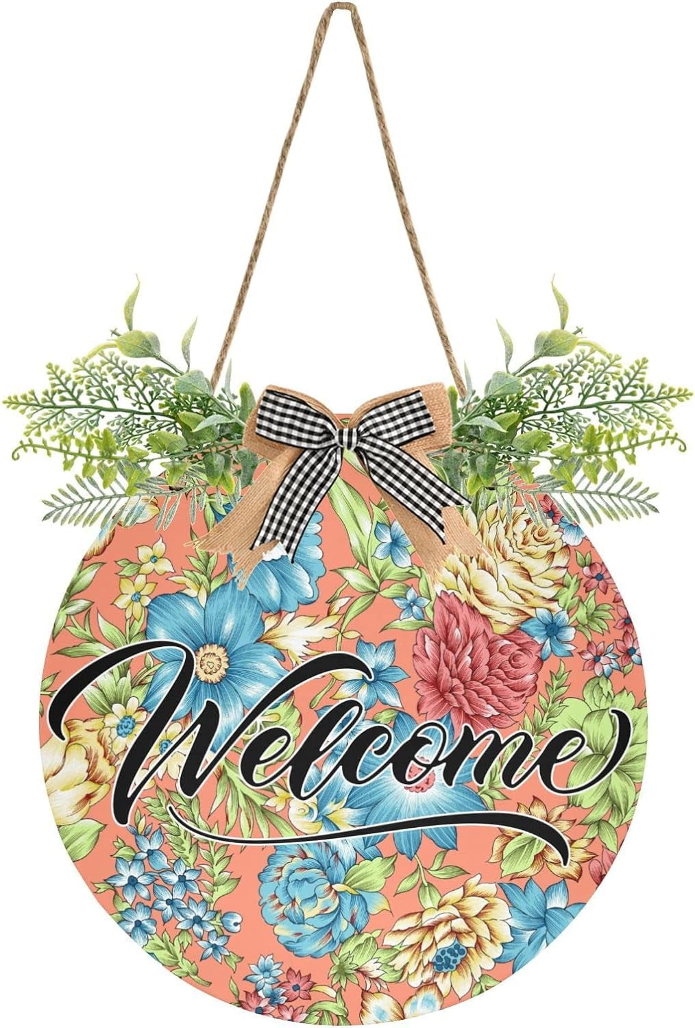 "Amazing Grace" Rustic Wood Wall Sign With Watercolor Leaves - 20x20 Inches, Framed, Ready To Hang 5 thumbnail image