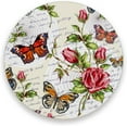 thumbnail image 1 of Coolnut Flowers and Butterflies Coasters for Drinks Set of 2, Absorbent Ceramic Drink Coaster with Cork Base for Wooden Coffee Table, Cool Housewarming Gift for Home Decor Gifts, 1 of 6