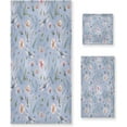 thumbnail image 1 of Coolnut Flowers Dragonflies Bathroom Towel Set of 3 with Hand Towel, Wash Cloths & Bath Towel, Extra Aborbent Soft Towels Set Decor for Bathing Home Shower Wash cloth, 1 of 7