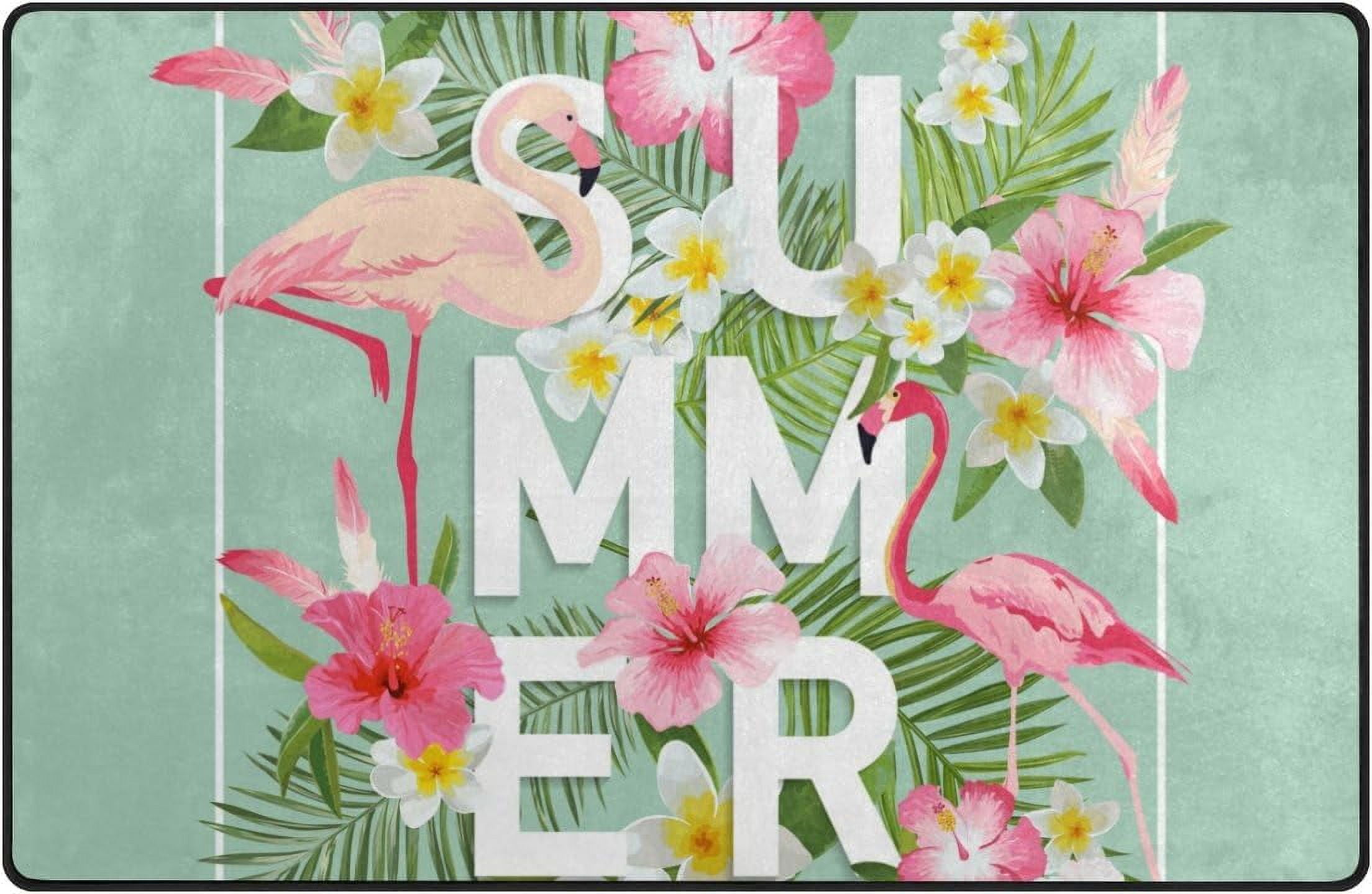 Coolnut Flowers Flamingo Area Rug Pad - 31 x 20 inch - 100% Light ...