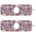 thumbnail image 1 of Coolnut Flowers Hummingbird Sink Splash Guard for Faucet 2 Packs Faucet Absorbent Mats, Summer Purple Floral Faucet Handle Drip Catcher Quickly Drying Mat for Kitchen Counter, 14.9"x5.5", 1 of 7