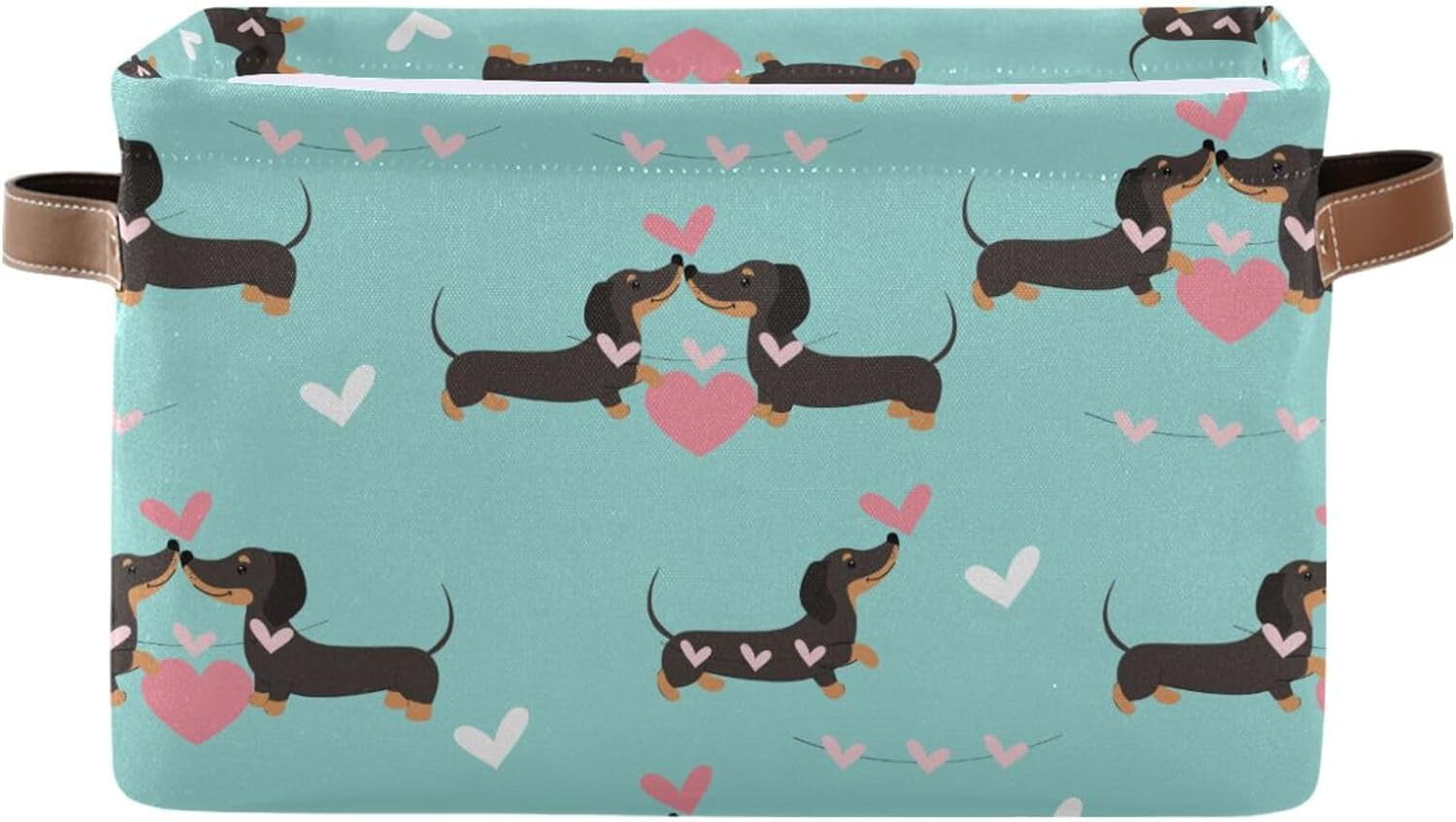 Coolnut Foldable Storage Bin Dachshund Dogs in Love Fabric Storage ...